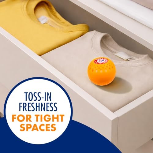 Arm & Hammer OdorBusterz® Odor Eliminator Balls, Clean Burst, 3 Count – Baking Soda Odor Control for Closets, Drawers, Hampers & Small Spaces - Image 2