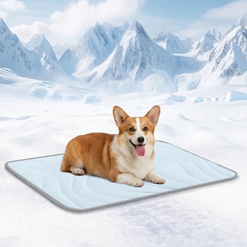 Cozyide Dog Cooling Mat, Q-Max>0.45, 36" L x 23" W, Blue by cozyide