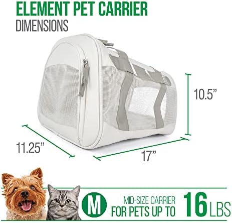 Sherpa Element Travel Pet Carrier with Stay Clean Technology, Airline Approved & Guaranteed On Board - White, Medium - Image 3