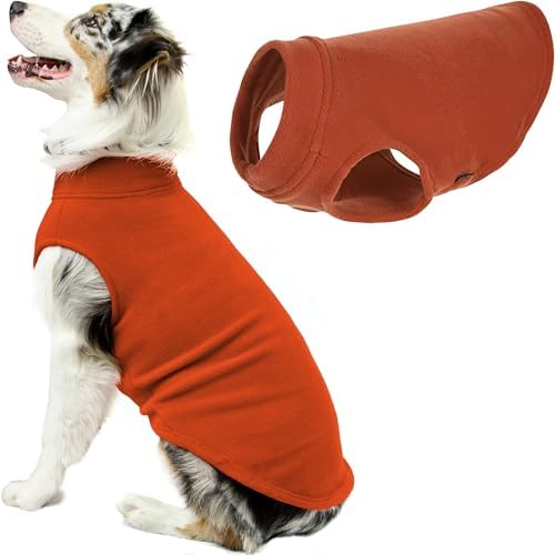 Gooby Stretch Fleece Vest Dog Sweater, Pumpkin, 6X-Large by Gooby
