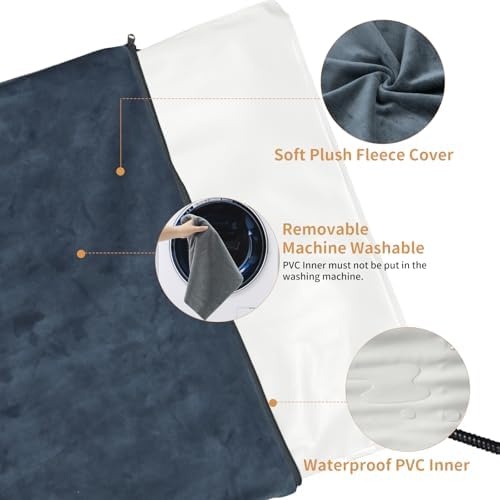 Pet Heating Pad for Cats and Dogs - Electric Warming Mat with Timer & Temperature Setting, Waterproof Cover, Auto Shut-Off - Safe Indoor Bed Warmer, 20 x 16 Inch - Image 5