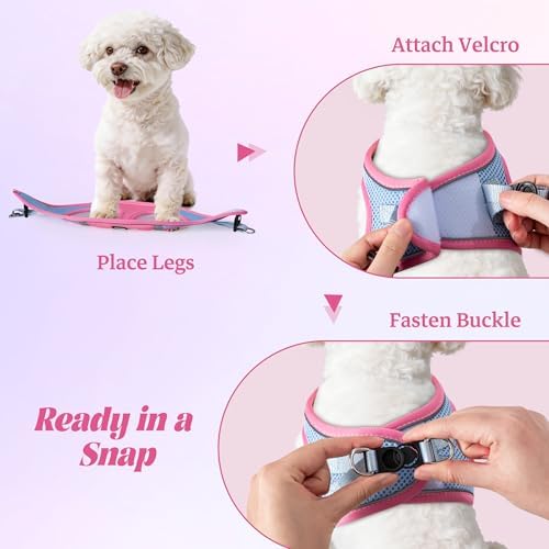 No Pull Dog Puppy Harness and Leash Set Reflective Mesh Vest Medium - Image 4