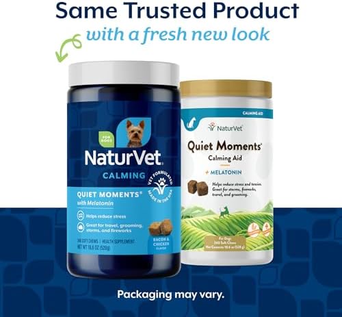 NaturVet Quiet Moments Calming with Melatonin Dog Supplement - 240 Count - Image 2