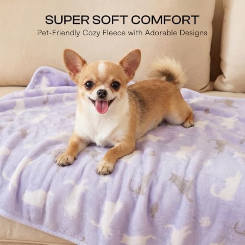 Luciphia Dog Blanket 3 Pack, Soft Cozy Fleece Throw for Puppy Cat,23"x16" - Image 3