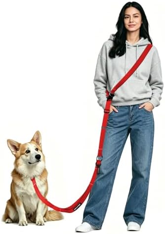 Hands Free Dog Leash, Multifunctional Crossbody Dog Leash by WANFIRE
