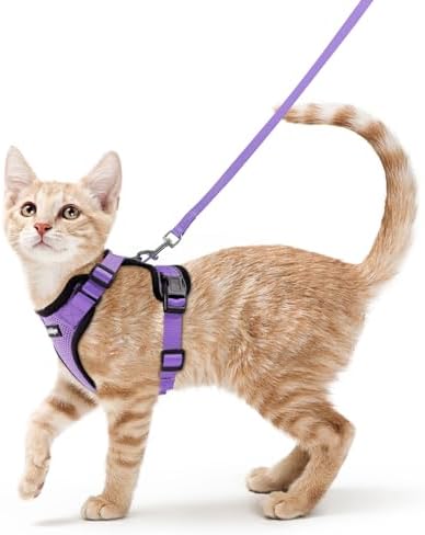 rabbitgoo Cat Harness and Leash Set, Escape Proof Vest, Light Purple by rabbitgoo