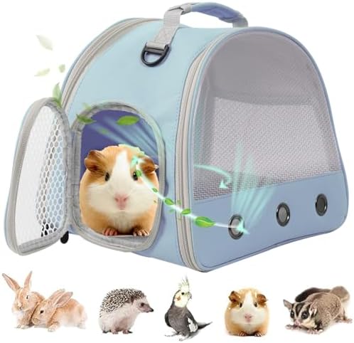 Breathable Small Animal Carrier Nylon Mesh for Front Window Guinea Pig Carrier Reptile Carrier for Travel Outdoor by LightUpYourPetsLife