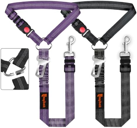 Laqibak Removable Dog Seat Belt Harness for Car, 3 in 1 Pet Seatbelt Leash by laqibakProductcollection