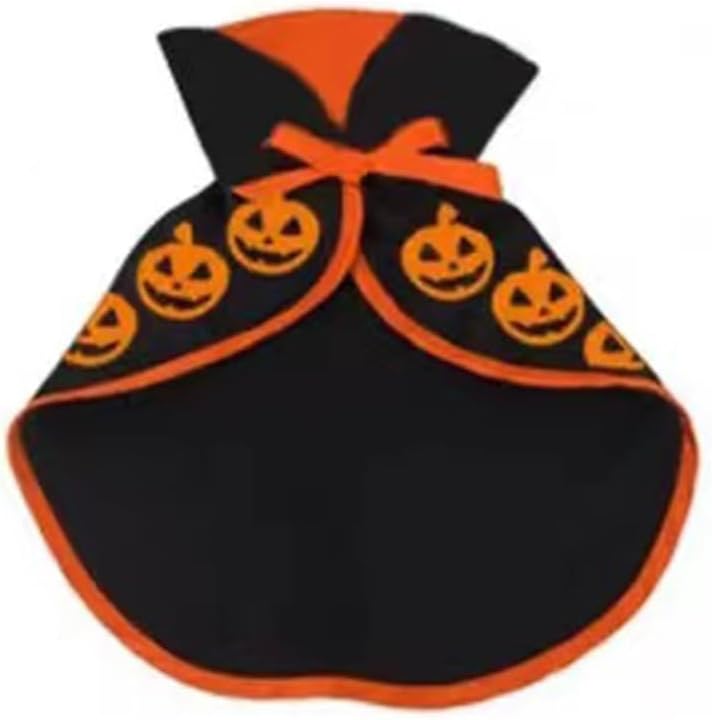 Pet Halloween Pumpkin Cloak Cosplay Cloak for Cat and Small Dogs, Pet Halloween Costume Clothes Suit - Image 3
