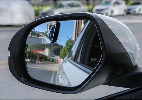 LivTee Blind Spot Car Mirror，Asymmetric Fan Shaped HD Glass Frameless Convex Rear View Mirror with wide angle Adjustable Stick for Cars SUV and Trucks, Pack of 2 - Image 7