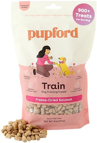 Pupford Freeze Dried Training Treats for Dogs & Puppies (Salmon, 8 oz) by Pupford