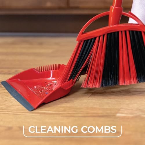 O-Cedar One Sweep Broom & Step-On Dustpan Set | Patented Wave Bristles Remove Over 99% of Dirt in One Pass | Lightweight & Quiet for Pet-Friendly Cleaning - Image 5