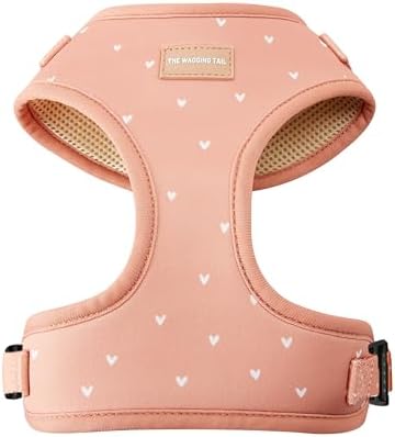 Wagging Tail Premium No Pull Dog Harness - Adjustable, Soft, Cute Dog Vest for Medium, Large & Small Dogs (Hearts, Large) by TheWaggingTail