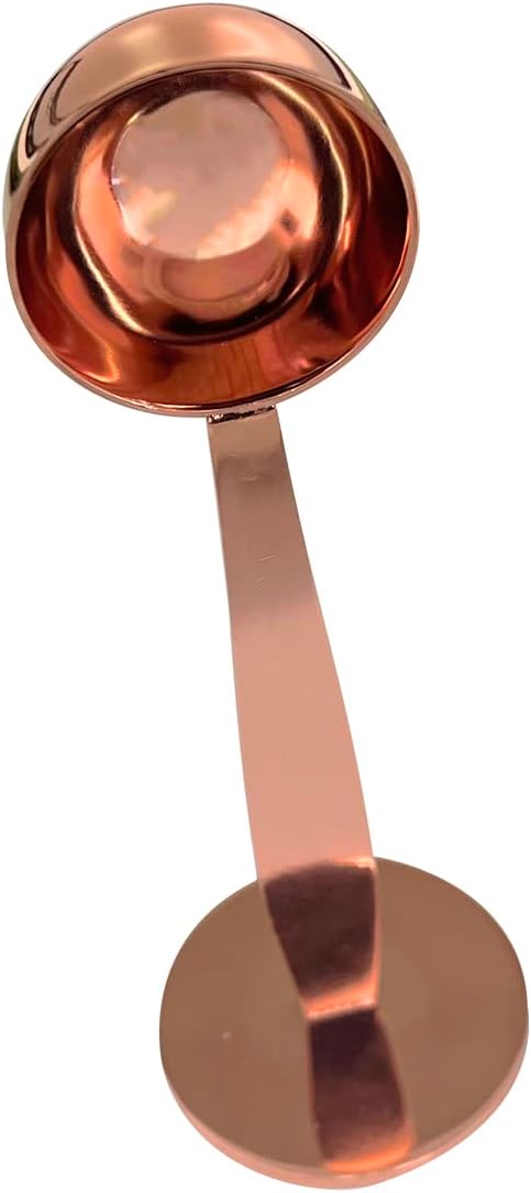 2-in-1 Coffee Scoops, 304 Stainless Steel Tablespoon Measure Spoon, with Pressed Bottom for Coffee Bean Press Coffee Grinding Pressing（Rose Gold15 ml） - Image 6