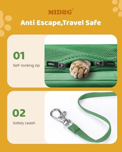 MIDOG Soft Cat Carrier Airline Approved, Expandable for Cats Up to 15lbs - Image 4