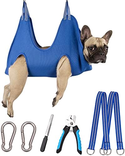 Kkiimatt 10 in 1 Pet Grooming Hammock Harness with Nail Clippers/Trimmer, Nail File, Dog Hammock/Grooming Sling for Nail Trimming/Clipping by Kkiimatt