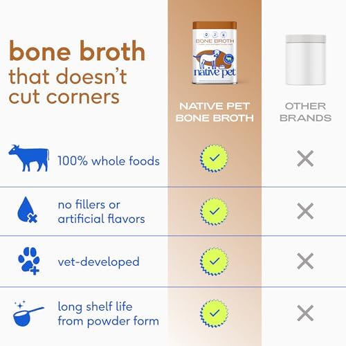 Native Pet Bone Broth for Dogs - Made with Real Beef Bone Broth, Dog Food Toppers for Picky Eaters - Provides Extra Hydration & Nutrition for Joint Strength, Immunity & Heart Health-48 Scoops - Image 5