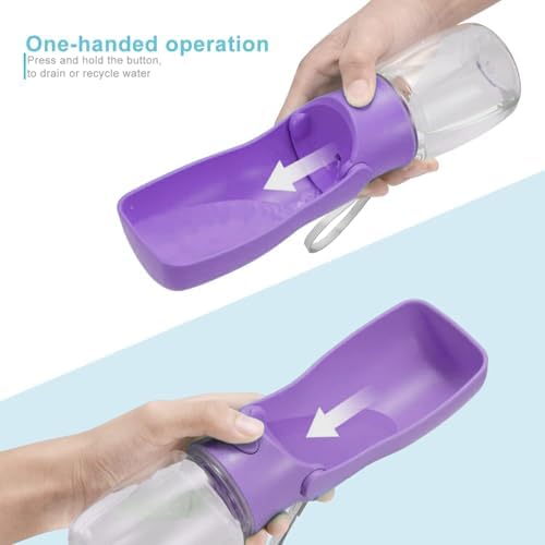 Portable Dog Small Animals Water Bottle for Walking 19 OZ or 12 OZ Pet Water Bottles for Puppy Medium Large Dogs Little Animals Water Dispenser Dog Small Animals Water Bowl - Image 3