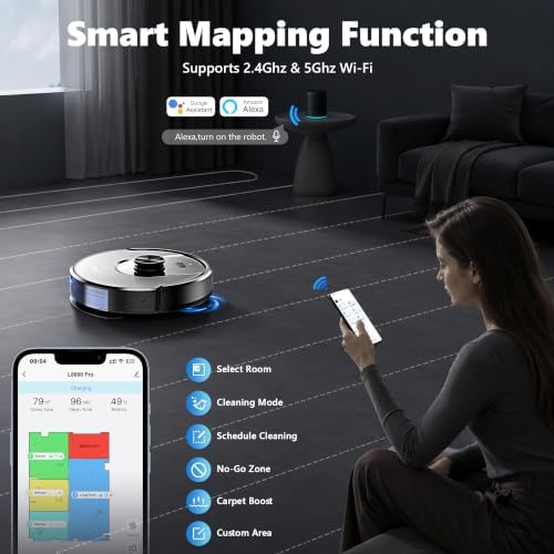 Tikom Robot Vacuum and Mop Combo, 6000Pa Automatic Robotic Vacuum Cleaner - Image 5