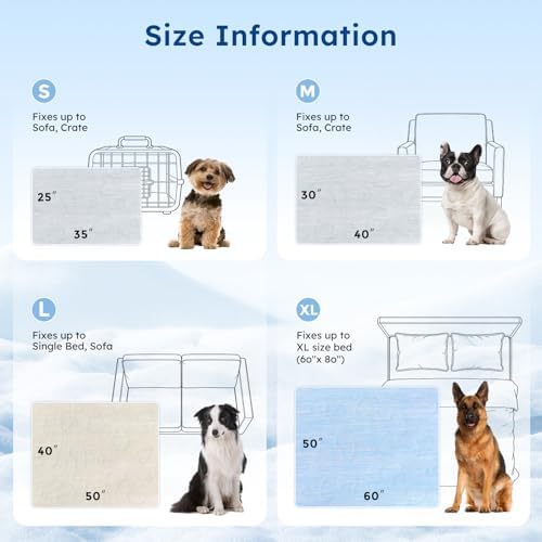 ZOMISIA Cooling Blanket for Large Dogs - Washable Dog Cooling Mat for Hot Weather, Travel Soft Pet Summer Essentials, Khaki, 40"x50" - Image 6