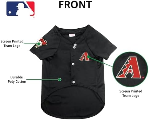 Official MLB Arizona Diamondbacks Pet Jersey for Dogs & Cats, Size XX-Large - Stylish Baseball Jersey for Your Furry Fan- Show Off Team Spirit with The Perfect Fan Apparel Gear for Pet, Dog & Cat - Image 6