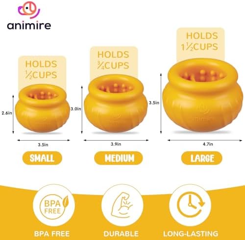 Wobbly Dog Enrichment Lick Toy, Stuffable Frozen Lick Bowl to Keep Dogs Busy, Long-Lasting Interactive Treat Dispensing Dog Toy, Silicone Fetch Catch Chew Toy(Orange,M) - Image 6
