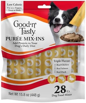 Good 'n' Tasty Puree Mix-Ins Dog Food Topper or Treat, 28 Count by GoodNFun