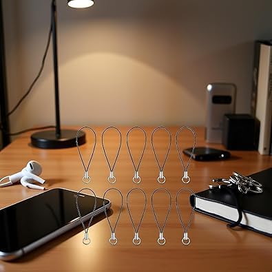 10 Pcs Black Lanyard Cell Phone Charm Split Ring Strap, Clasp Lariat Cord Strap For Mobile Cell Phone/Mp3/Mp4/Usb Flash Drive/Keyrin Clever Design, Cell Phone Charm Accessories - Image 4
