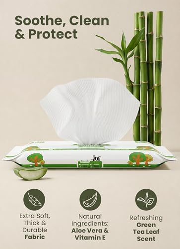 Pogi's Dog Wipes for Travel, Paws & Butt, Green Tea Scent, 6 Packs of 20 - Image 3
