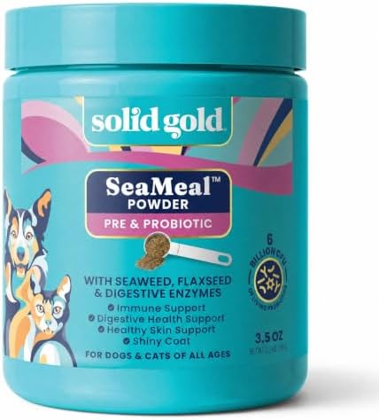 Solid Gold SeaMeal Dog & Cat Multivitamin & Probiotic Kelp Powder, 3.5oz by SolidGoldPet