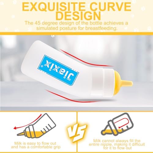 3 Pack Kitten Silicone Nursing Bottle,Silicone Feeding Nipple, Reusable Newborn Kitten Supplies, Suitable for Feeding Kitten, Puppy, Rabbit, Hamster (Yellow, Large) - Image 6
