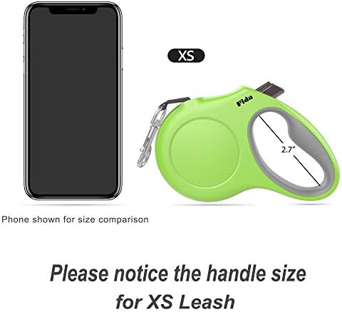 Fida Retractable Dog Leash with Dispenser and Poop Bags, 10 ft, Green - Image 5
