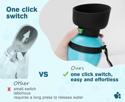 Pecute Portable Dog Water Bottle, 2 in 1 Cat Dog Travel Water Bottle Bowl Leakproof with Double Seal, BPA Free, Lightweight, Pet Small Animal Water Bottel Dispenser for Outdoor Walking Hiking Travels - Image 6