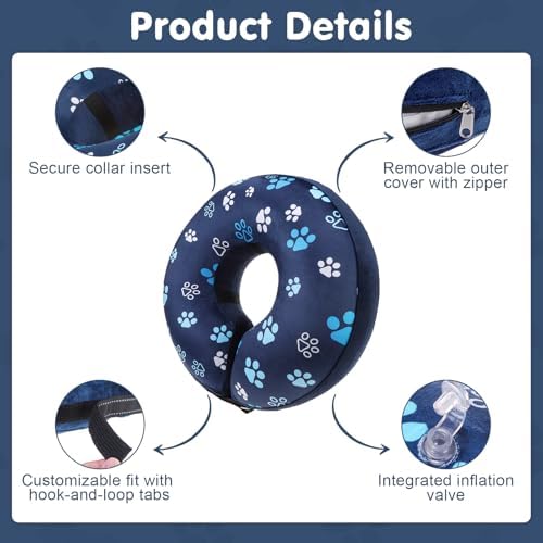 BEAUTYZOO Dog Cone Collar Alternative After Surgery,Pet Neck Donut E-Collar - Image 3