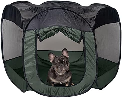 Furhaven Portable Dog Playpen Cat Tent, Pet Playground,Kennel Foldable Indoor Outdoor Zippered Puppy Crate - Hunter Green, Large (Pack of 8) by FurHaven