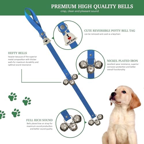 Caldwell's Pet Supply Co. Dog Potty Bells, Dog Door Bell, Bells to Go Outside, Potty Training Bell, Dogs Doorbell, Dogs Potty Doorbell, Ring to Go Pee, All Breed Puppy Training Tool - Image 2