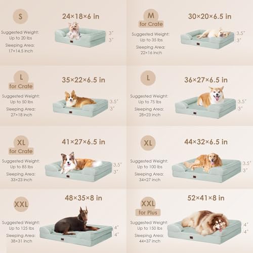 EHEYCIGA Orthopedic Extra Large Dog Bed, Waterproof Washable XL Pet Bed 44" - Image 2