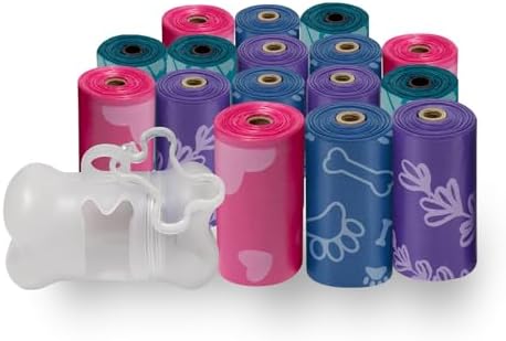 Best Pet Supplies Poop Bags for Dogs - Assorted Colors, 240 Bags by BestPetSuppliesLLC