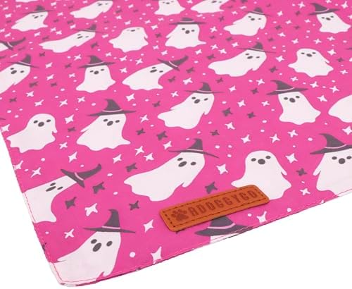 ADOGGYGO Dog Halloween Bandana, 2 Pack Pumpkin Ghost Dog Scarf, X-Large - Image 6