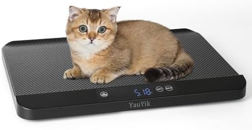 YAUYIK Digital Pet Scale, Baby Scale with Non-Slip Mat, Up to 88lb, Black by YAUYIK