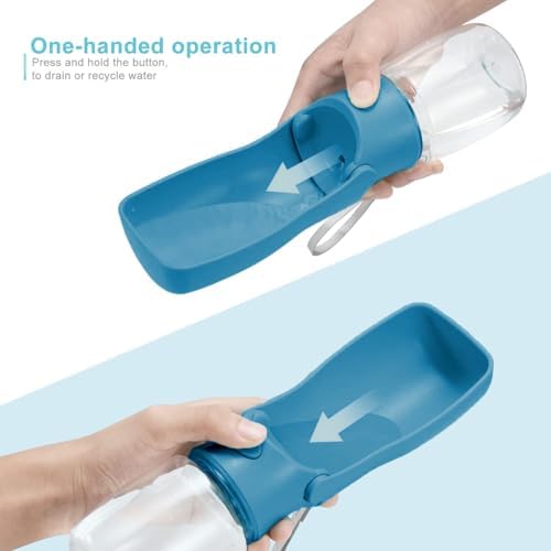 Portable Dog Small Animals Water Bottle for Walking 19 OZ or 12 OZ Pet Water Bottles for Puppy Medium Large Dogs Little Animals Water Dispenser Dog Small Animals Water Bowl - Image 3