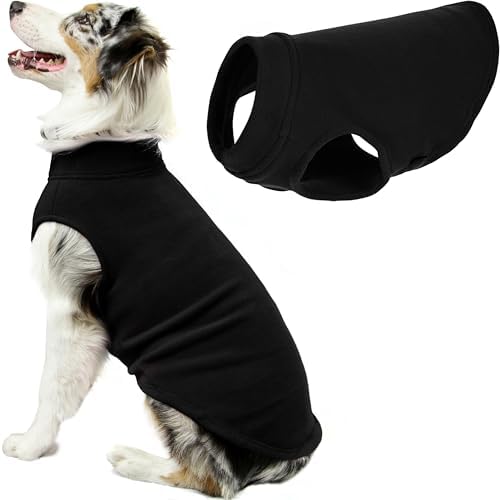 Gooby Stretch Fleece Vest Dog Sweater, Black, 4X-Large by Gooby