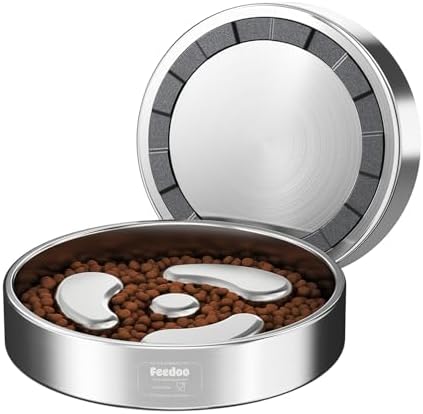 Feedoo Slow Feeder Dog Bowl-1Cup for Small Puppy, Double-Layer 304 Stainless Steel Puzzle Bowl, Anti-Choking for Fast Eaters, Heavy-Duty Non-Slip Base, Dishwasher Safe by BestforYourPetsHealth