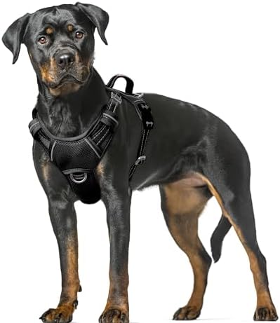 BARKBAY Dog Harness for Large Dogs No Pull Dog Vest ID Tag Pocket by BARKBAY
