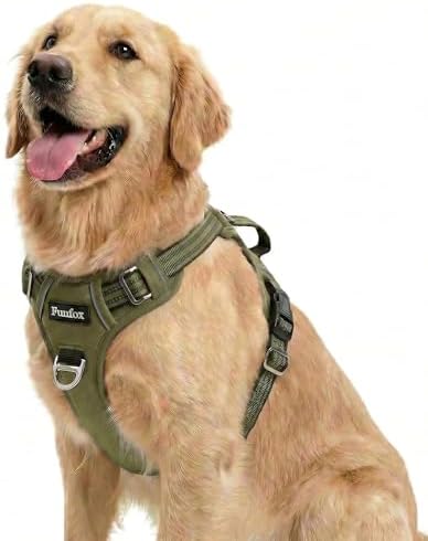 Funfox Dog Harness for Large Dogs, No Pull Pet Vest with Front Clip by MyFUNFOX