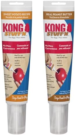 KONG Stuff'N Dog Treat Paste, Peanut Butter and Sweet Potato, 5 oz Each by KONG