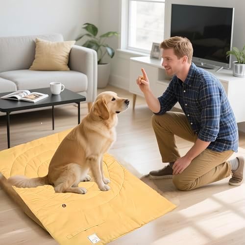 Lightly Padded Roll-Up Travel Dog Mat Settle & Place Training - Image 6