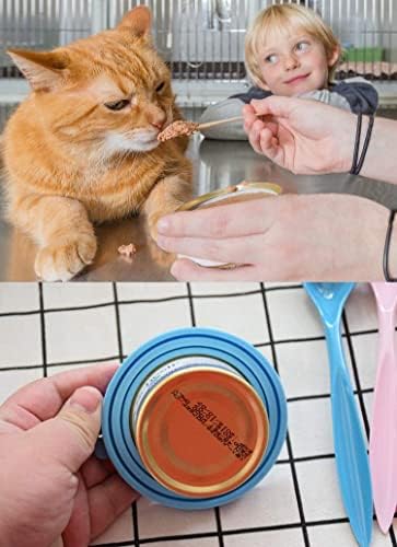 Comtim Pet Food Can Cover Silicone Can Lids for Dog and Cat Food(Universal Size,One fit 3 Standard Size Food Cans) (Blue/Purple) - Image 2