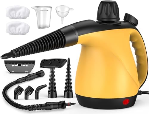 Handheld Pressurized Steam Cleaner for Home with 11Pcs Accessories, Heating & Chemical-Free Steamer for Cleaning, Multi-Surface Steam Cleaner for Car|Furniture|Floor|Tile|Grout|More by AntrangoSteamCleaner