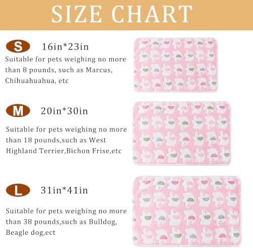 1 Pack 3 Blankets for Dog Puppy Cat (Medium 30x20'', Pink, Yellow, Blue) - Image 3